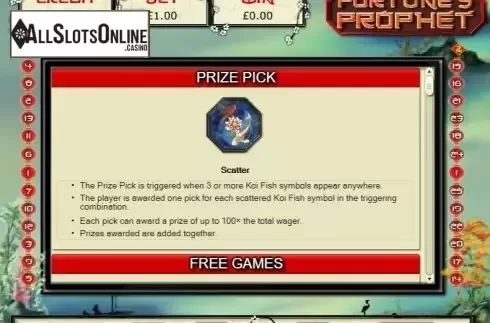 Prize Pick. Fortunes Prophet from Eyecon