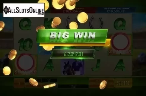 Big Win screen. Frankie Dettori: Sporting Legends from Playtech