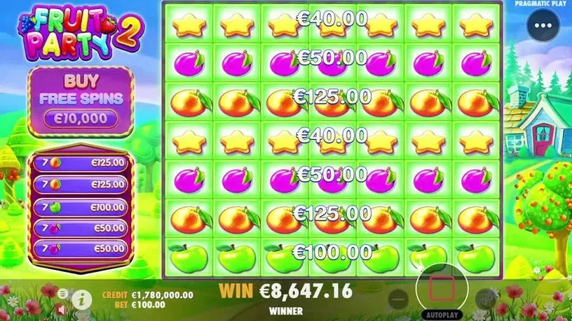 Fruit Party 2 slot screenshot 2