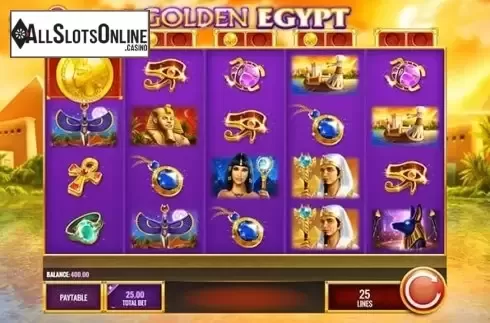 Reel Screen. Golden Egypt from IGT