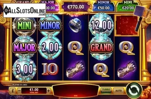 Bonus Game With Jackpots Screen