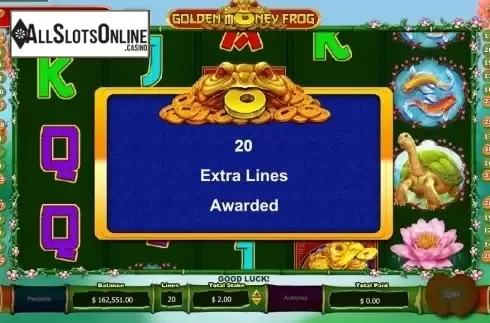Extralines. Golden Money Frog from Sigma Gaming