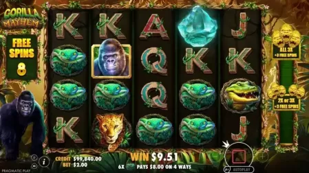 Gorilla Mayhem slot screenshot 4