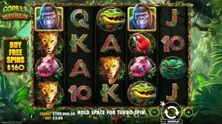 Gorilla Mayhem slot screenshot 1