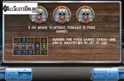Paytable 2. Ice Pirates from Endorphina