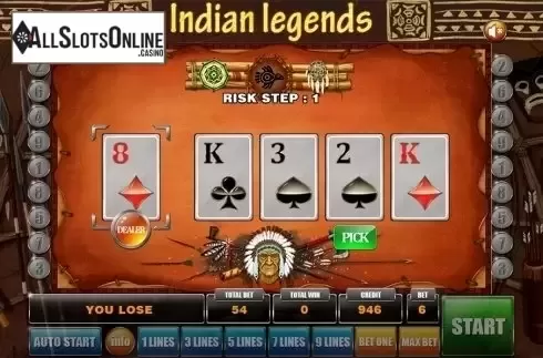 Gamble game 2. Indian Legends from GameX