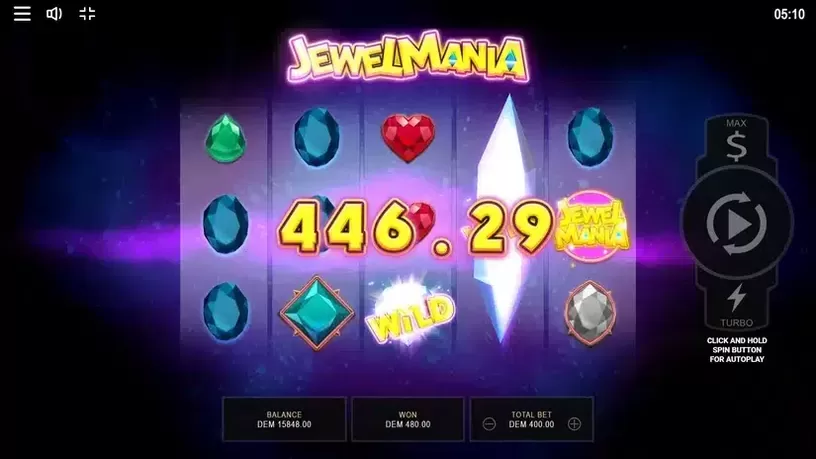 Jewel Mania slot screenshot 1