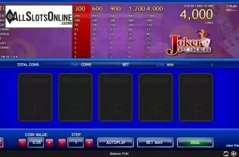 Reels screen. Joker Poker (Espresso Games) from Espresso Games