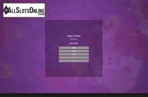 Bet choosing. Joker Poker (Espresso Games) from Espresso Games