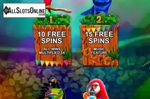 Free Spins game screen