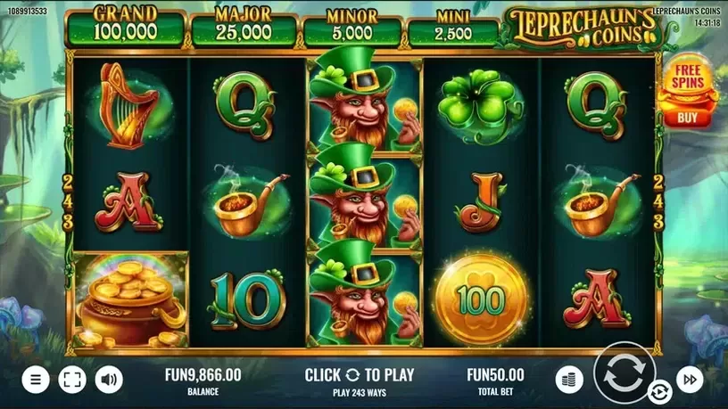 Leprechaun's Coins slot screenshot 1