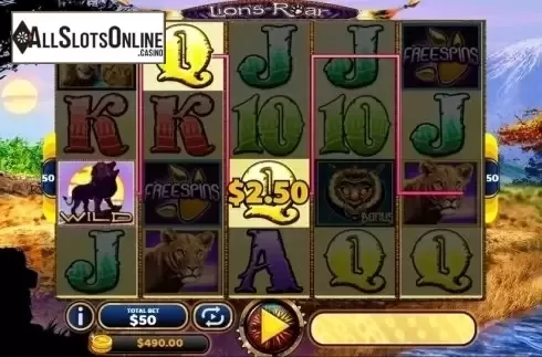 Win Screen. Lion's Roar (MultiSlot) from MultiSlot