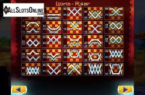 Paylines. Lion's Roar (MultiSlot) from MultiSlot