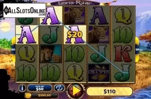 Win Screen. Lion's Roar (MultiSlot) from MultiSlot
