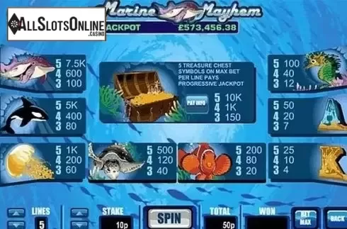 Screen2. Marine Mayhem Mini from Playtech