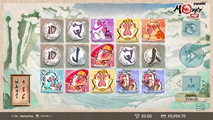 MonkeyPop slot screenshot 1