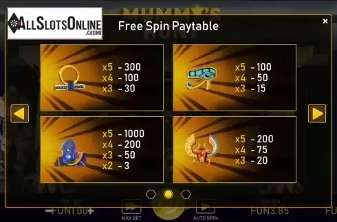 FS Paytable screen 2
