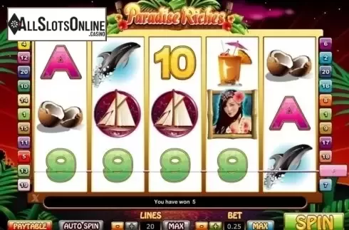 Win Screen 2. Paradise Riches from Bwin.Party