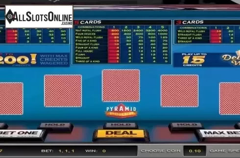 Game Screen. Pyramid Poker Deuces Wild (Nucleus Gaming) from Nucleus Gaming
