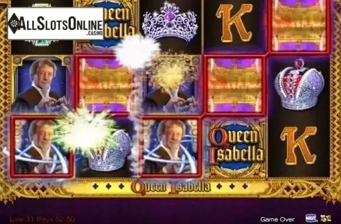 Win Screen. Queen Isabella from High 5 Games