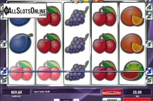 Win screen. Red seven from Tom Horn Gaming