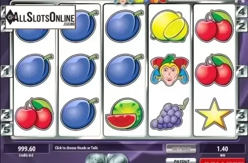 Risk (Double up) game screen. Red seven from Tom Horn Gaming
