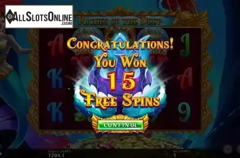 Free Spins Win Screen 2