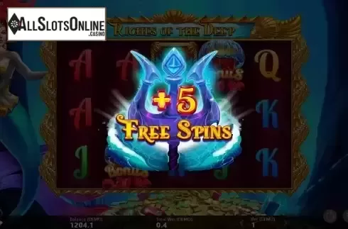 Additional Free Spins Screen