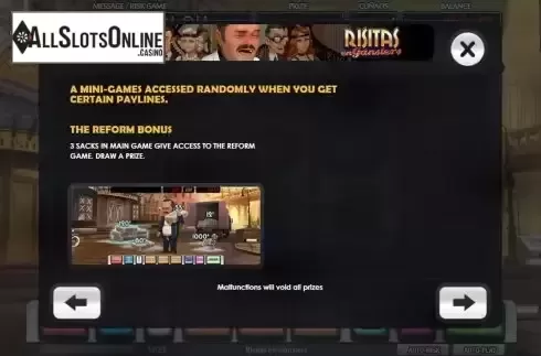 Reform bonus screen