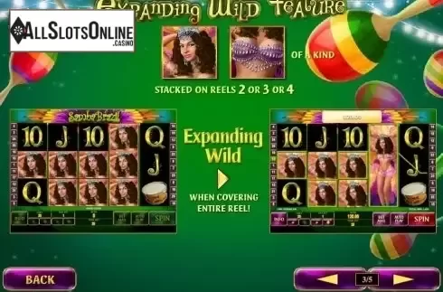 Paytable 3. Samba Brazil from Playtech