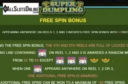 Paytable 2. Super Dumpling from JDB168