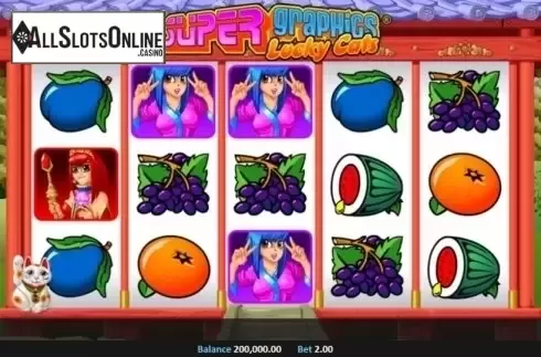 Reel Screen. Super Graphics Lucky Cats from Realistic