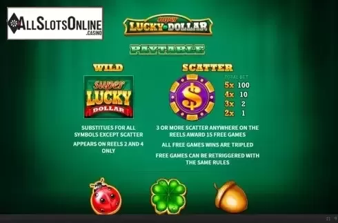 Features. Super Lucky Dollar from Skywind Group