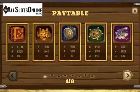 Paytable 1