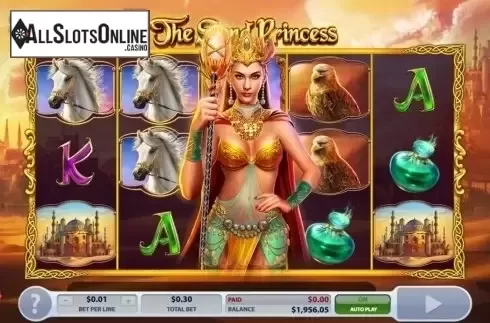 Expanding Symbols screen. The Sand Princess from 2by2 Gaming