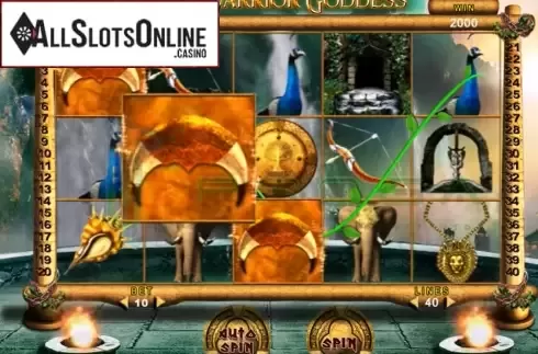 Reel Screen 2. The Warrior Goddess from Probability Gaming