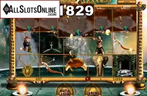 Win Screen 1. The Warrior Goddess from Probability Gaming