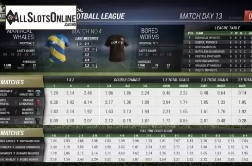 Game Screen. Virtual Football (Leap Gaming) from Leap Gaming