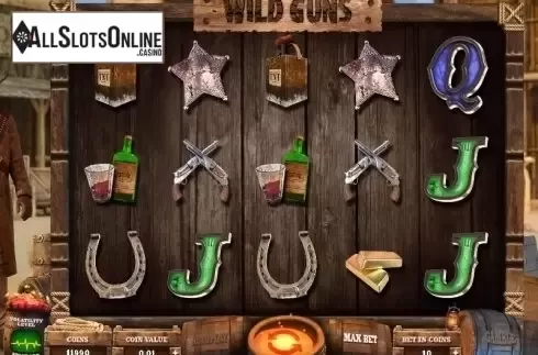 Game Workflow screen. Wild Guns (Wazdan) from Wazdan