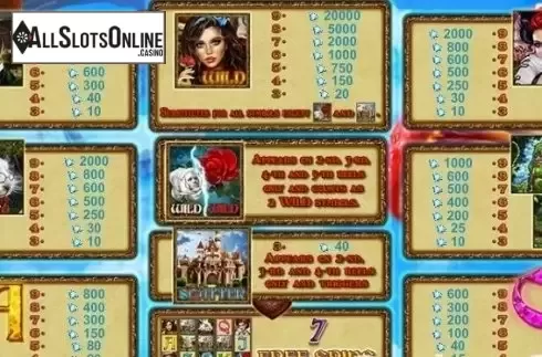 Paytable 1. Wonderheart from EGT