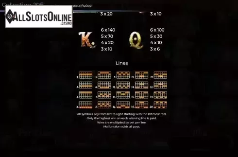 PayLines Screen