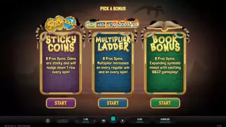 Bill & Coin 2: Mummy Mischief slot screenshot 2