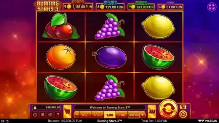 Burning Stars 3™ slot screenshot 1