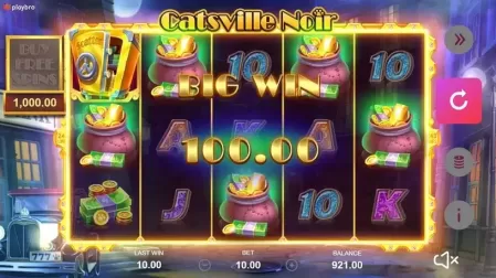 Catsville Noir slot screenshot 2