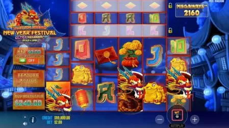 Floating Dragon New Year Festival Ultra Megaways Hold & Spin slot screenshot 2