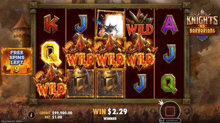 Knights vs Barbarians slot screenshot 4