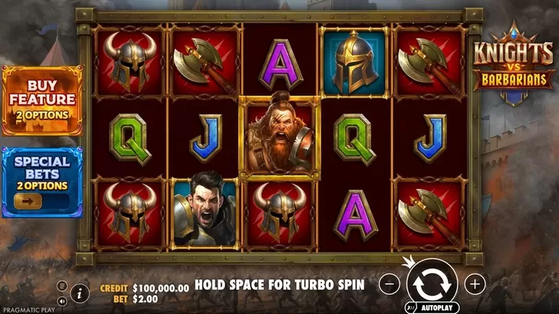 Knights vs Barbarians slot screenshot 1