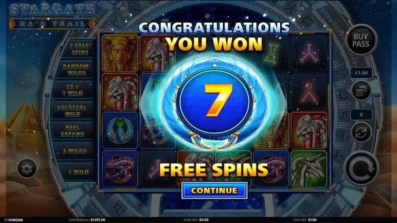 Stargate Ra's Trail slot screenshot 2