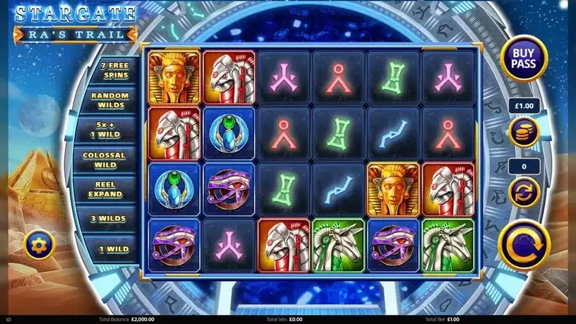 Stargate Ra's Trail slot screenshot 1