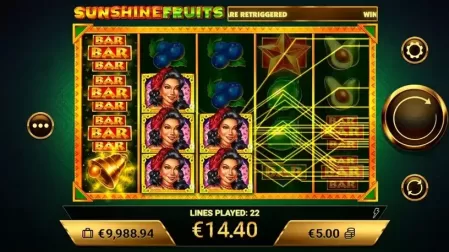 Sunshine Fruits slot screenshot 3